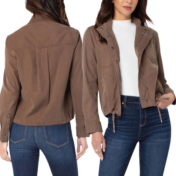 Liverpool Jackets & Coats Liverpool Cinch Waist Jacket With Patch